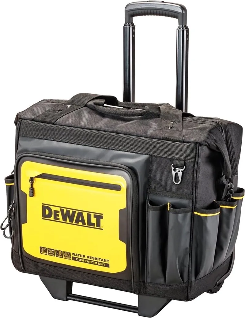 DWST60107-1 - Gereedschapstas - 18" - Op Wielen - Waterdicht - 27 Vakjes von DEWALT, Gelb, Schwarz – Produktbild
