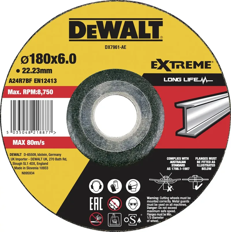 DX7961-AE Schruppscheibe Durchmesser 180 mm Bohrungs-Ø 22.23 mm Metall 1 St. by DEWALT – product image
