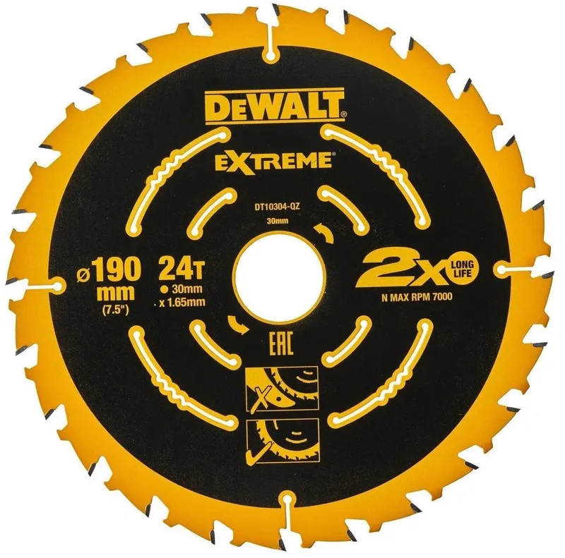 Elite Serie - Cirkelzaagblad - 190x30mm - 24 Tanden - Anti-kickback by DEWALT – product image