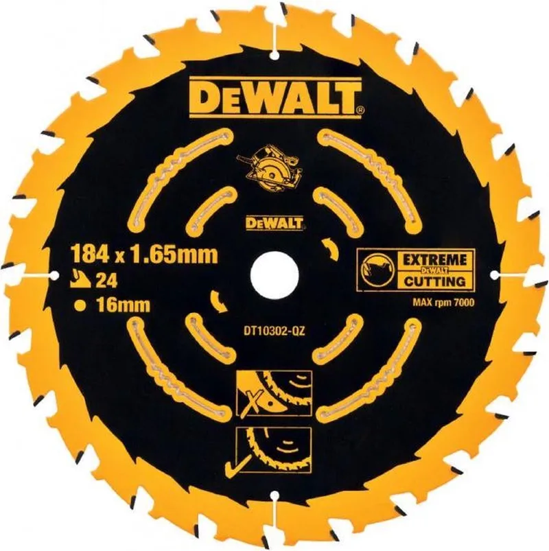 Extreme - Cirkelzaagblad - 184mm x 16mm - 24T - Professional by DEWALT – product image