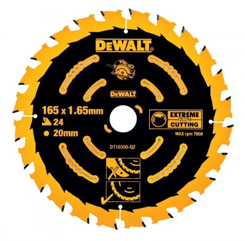 EXTREME Framing Serie - Cirkelzaagblad - 165mm - 24 Tanden - C3 Carbide von DEWALT – Produktbild