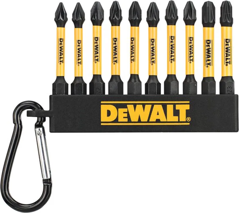 FLEXTORQ Serie - Impact Bits Set - 57mm - PZ1/PZ2/PZ3 - 10 Stuks by DEWALT – product image