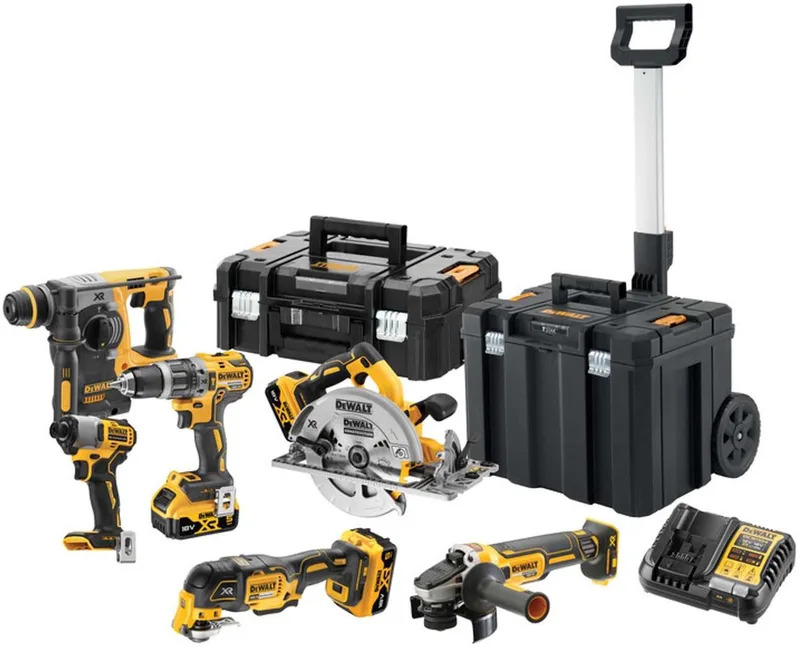 Gereedschap - 12-delige ACCU-gereedschapset, accu en lader DCK624P3T van DEWALT – productafbeelding