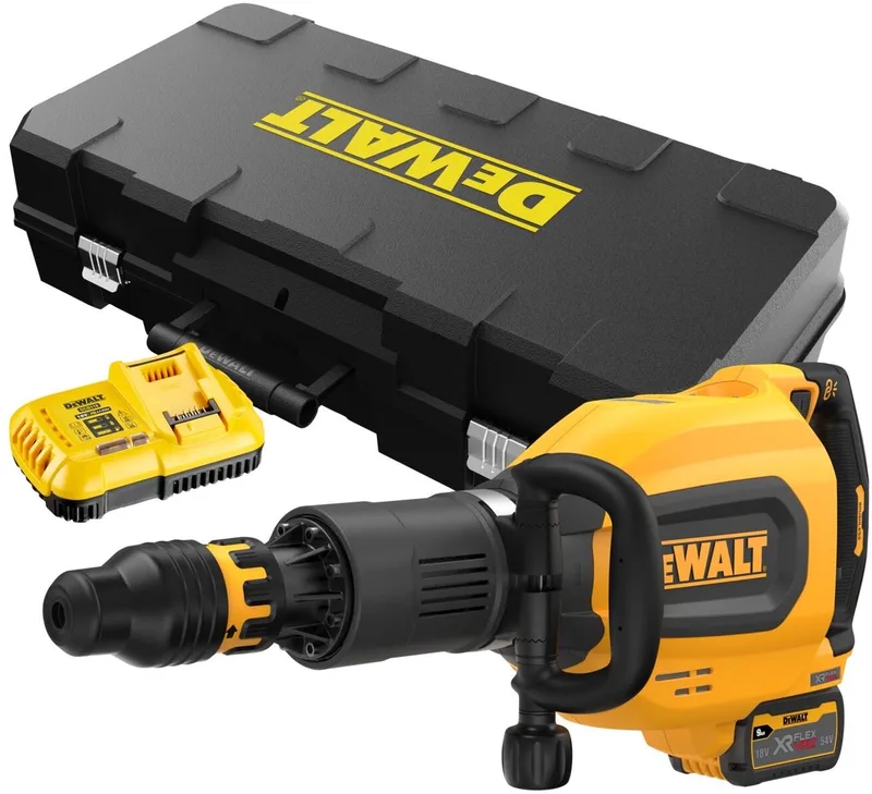 Gereedschap - 54V ACCU-sloophamer SDS Max, 3x accu 9,0 Ah FLEXVOLT, lader DCH911X3 de DEWALT – image du produit