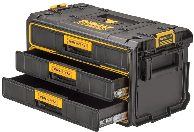 ToughSystem Modul mit 3 Schubfächern von DEWALT, Schwarz – Produktbild