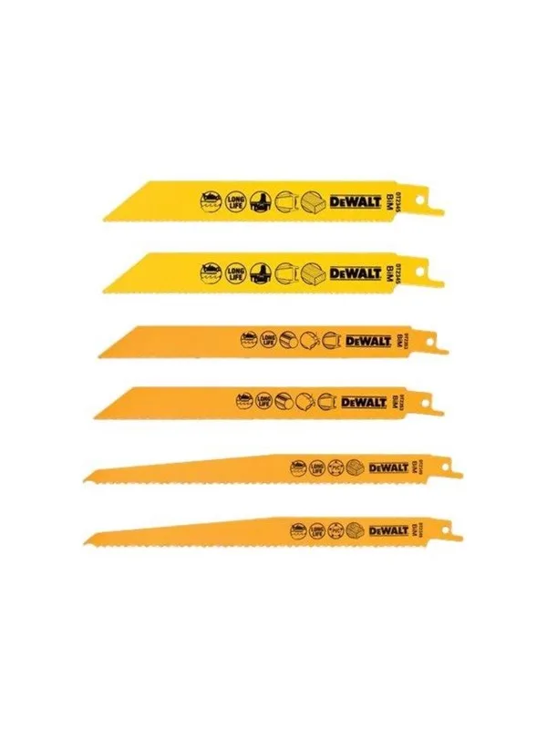 High Performance Break Away Reciprocating Saw Blade 6 Piece Set + Storage Case von DEWALT – Produktbild