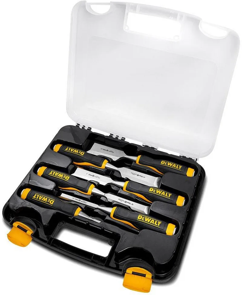 Houtbeitel Set - 6 Stuks - Staal - Ergonomische Handgreep von DEWALT – Produktbild