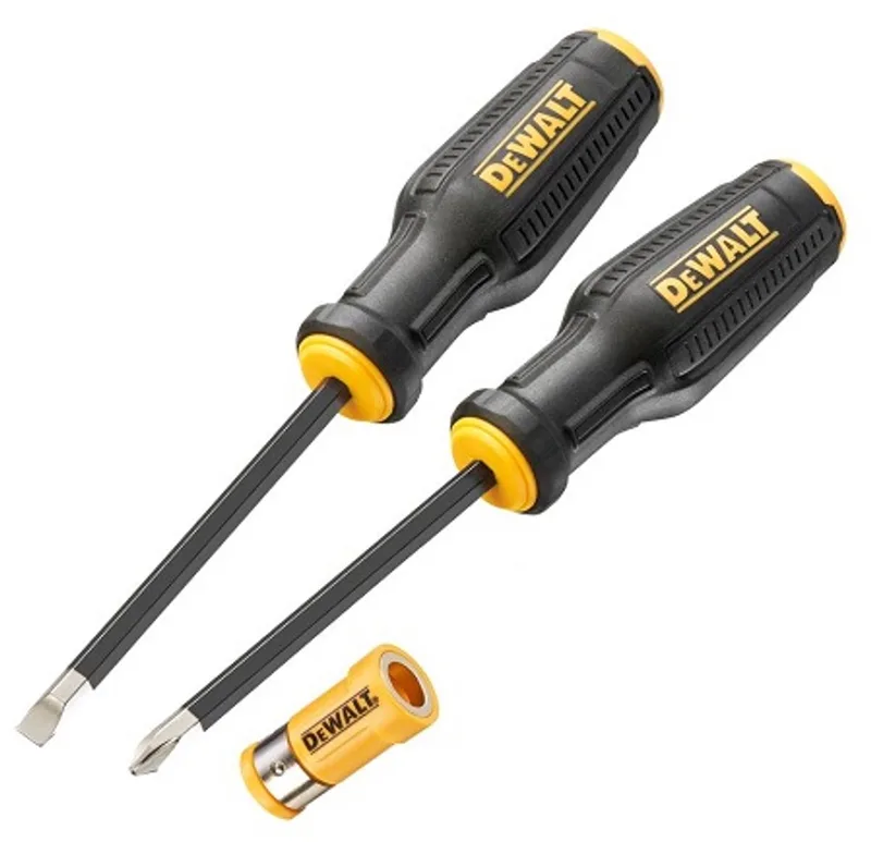 MAXFIT - Schroevendraaier Set - 2 Stuks - Ergonomische Handgreep - S2 Staal by DEWALT, Black, Chrome – product image