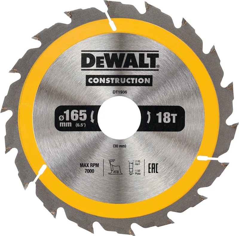 Lame De Scie Circulaire Pour Bois Dt1936-qz 165 X30 Mm de DEWALT – image du produit