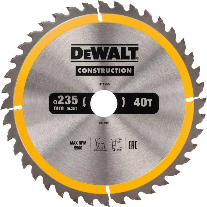 DT1951-QZ Lame de scie circulaire 1 pc(s) de DEWALT – image du produit