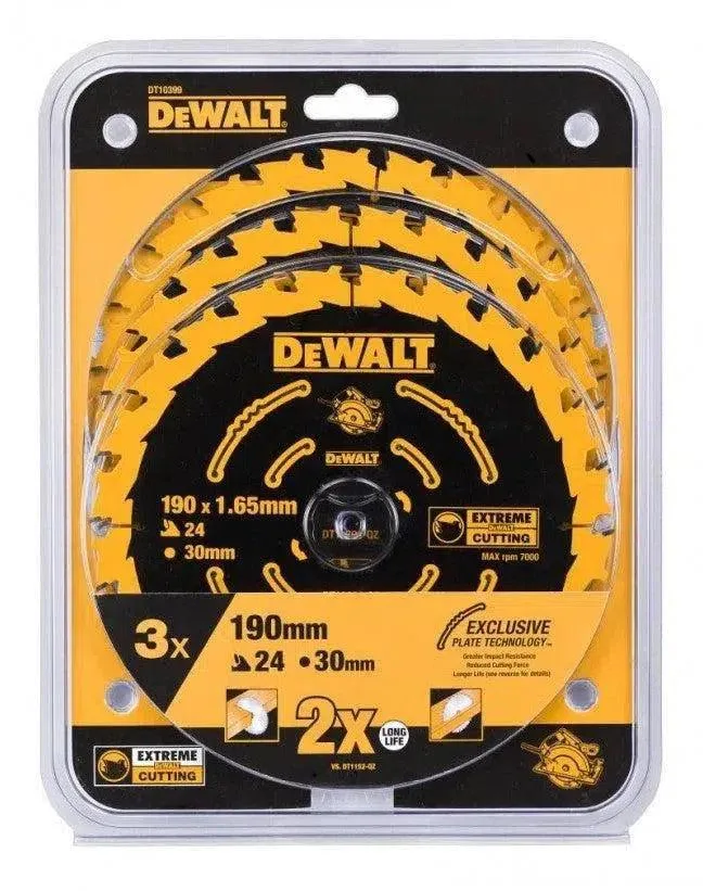 Ø 190mm Asgat 30mm 24T Cirkelzaagblad voor Multimaterial | Extreme - DT10399-QZ de DEWALT – image du produit