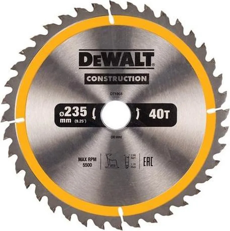 DT1955-QZ Lame de scie circulaire 1 pc(s) de DEWALT – image du produit