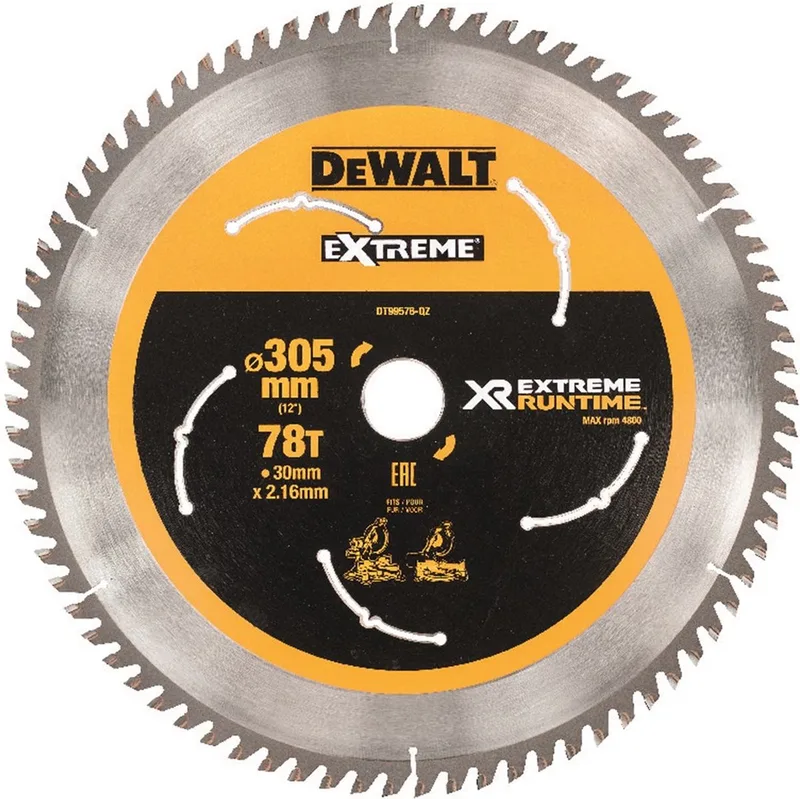 DT99576-QZ DT99576-QZ Kreissägeblatt 305 x 30 x 1.6 mm Zähneanzahl: 78 1 St. von DEWALT – Produktbild