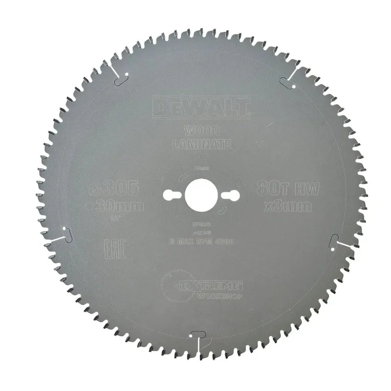Ø 305mm Asgat 30mm 80T Cirkelzaagblad voor Laminaat | Extreme - DT4288-QZ de DEWALT – image du produit