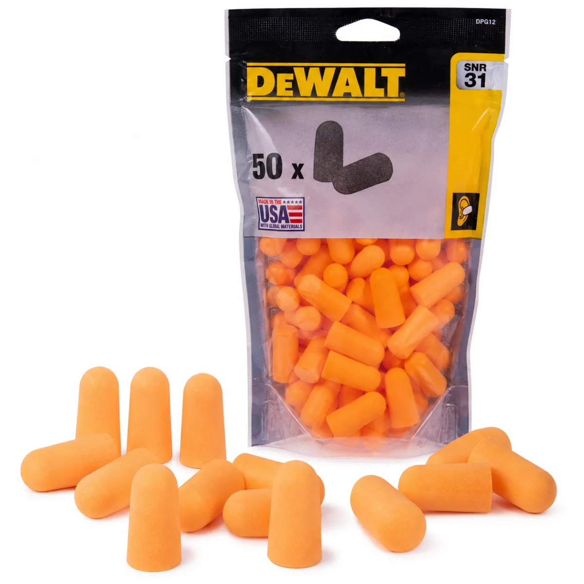 Oordoppen (FOAM) - SNR 31 - DPG12 by DEWALT – product image