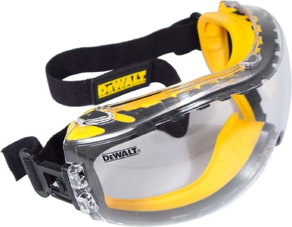 Overzet veiligheidsbril CONCEALER™ - DPG82 fra DEWALT, Sort, Gul – produktbillede