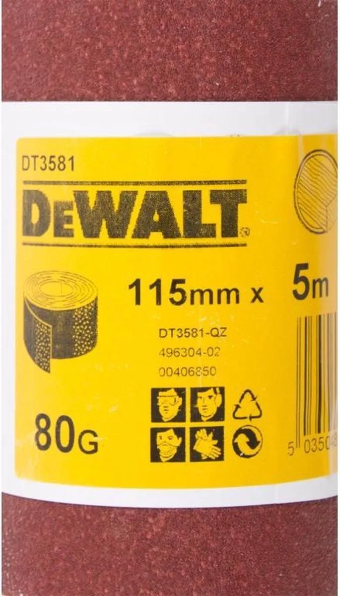 P80 5m x 115mm Schuurpapier rol - DT3581 by DEWALT – product image