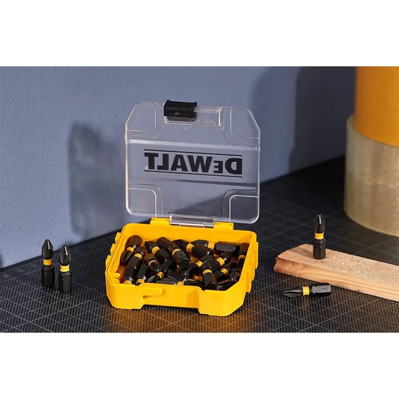 PH2 25mm FLEXTORQ Schroefbits in TOUGH CASE (25 stuks) - DT70555T by DEWALT – product image 4 of 4