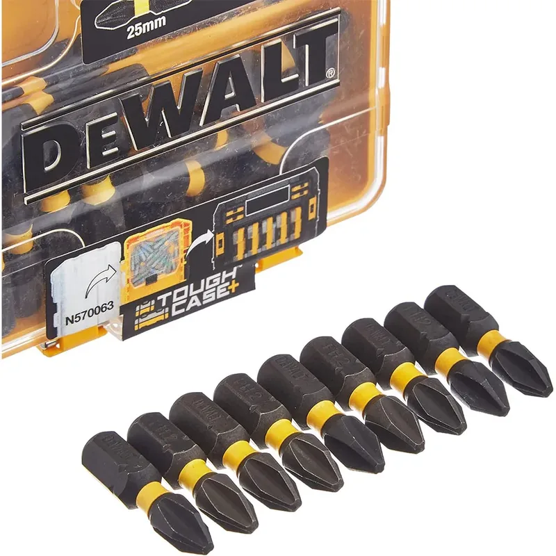 PH2 25mm FLEXTORQ Schroefbits in TOUGH CASE (25 stuks) - DT70555T by DEWALT – product image 3 of 4