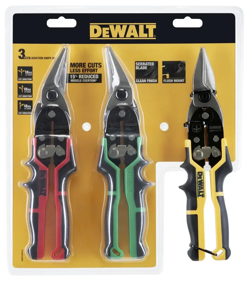 Plaatschaar ERGO set van 3 stuks recht (geel), links (rood), rechts (groen) DWHT14676-0 von DEWALT, Kleurloos – Produktbild 2 von 2