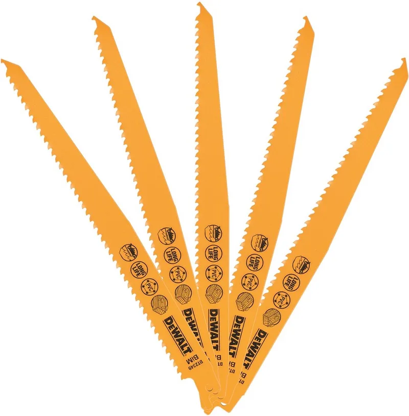 Reciprozaagblad - DT2349 -BiM 228x3,6-5,1mm voor hout met spijkers (5 ST.) van DEWALT – productafbeelding