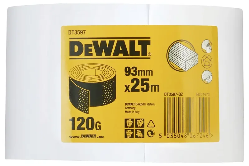 Schleifpapier-Rolle 93 mm K120 25m DT3597-QZ by DEWALT – product image 2 of 2
