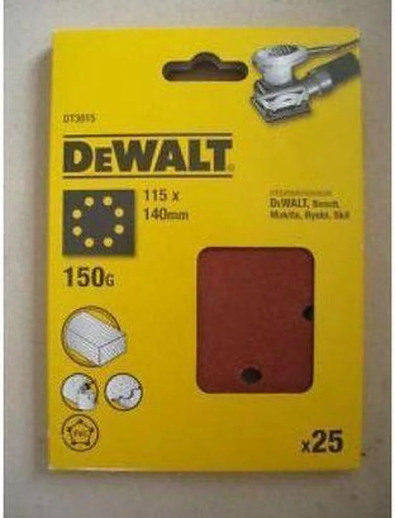 Schuurvel maat 140x115mm K150 - 25 st by DEWALT – product image
