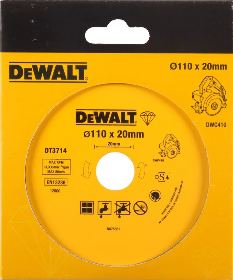 Serie DT3714-QZ - Diamantschijf - 110mm - Keramiek en Gres by DEWALT – product image