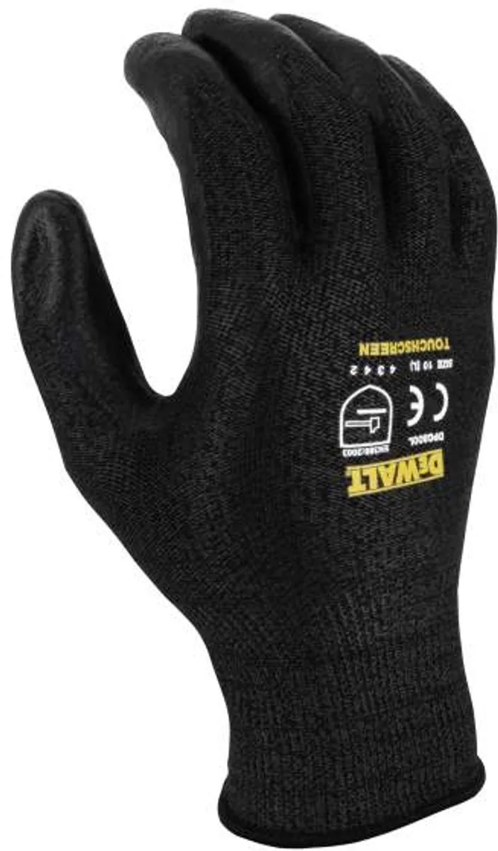 Snijbestendige handschoenen (HPPE) - TOUCHSCREEN COMPATIBLE - DPG800 von DEWALT, Schwarz – Produktbild