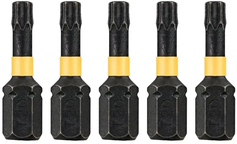 T20 25mm Impact Torsion schroefbits (5 stuks) - Extreme - DT7381T by DEWALT – product image