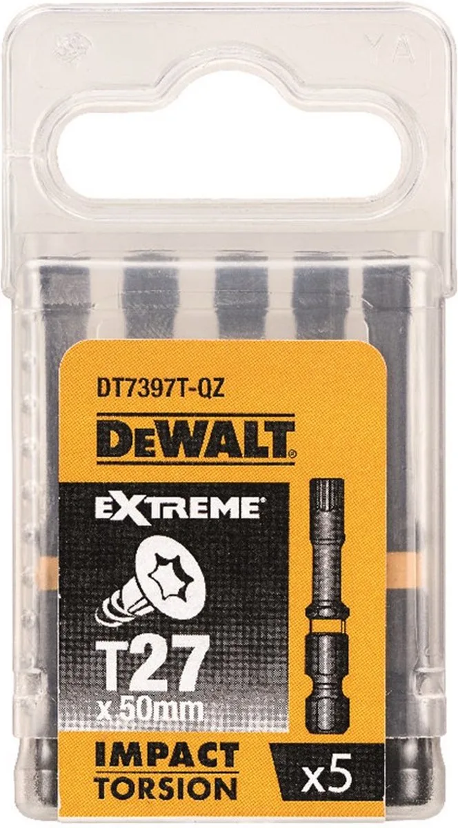 T27 50mm Impact Torsion Schroefbits (5 stuks) - Extreme - DT7397T by DEWALT – product image