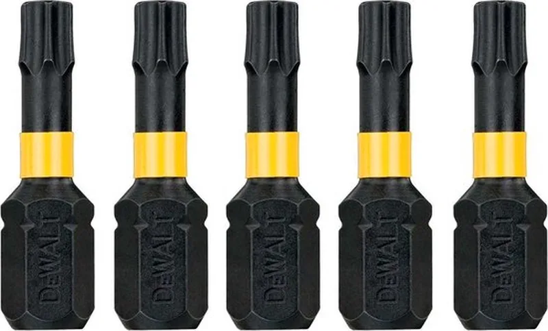 T30 25mm Impact Torsion Schroefbits (5 stuks) - Extreme - DT7384T de DEWALT – image du produit