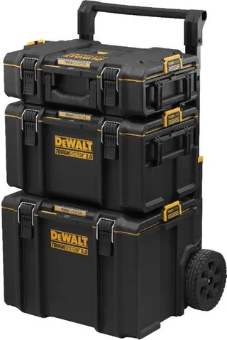ToughSystem 2.0 - Gereedschapskofferset - 3-delig - IP65 Water- en stofdicht - Mobiel von DEWALT, Schwarz – Produktbild 1 von 6