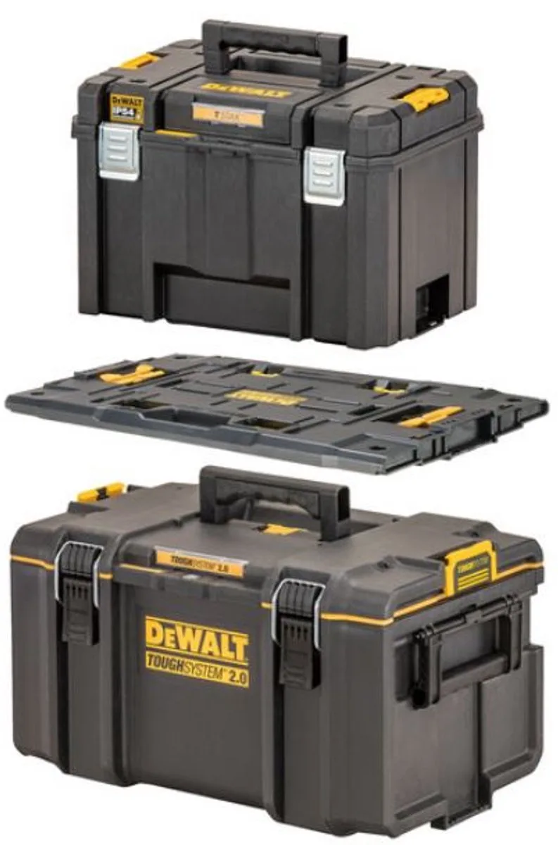 ToughSystem 2.0 - Modulair Opslagsysteem - DS300 - TSTAK VI - Adapter von DEWALT, Gelb, Schwarz – Produktbild