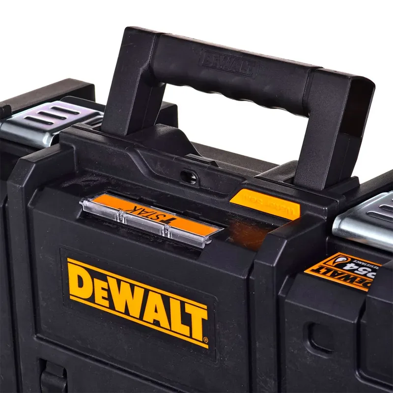 TSTAK II - Gereedschapskist - IP54 - Personaliseerbare Inleg - 30kg Draagvermogen van DEWALT, Geel – productafbeelding 4 van 4