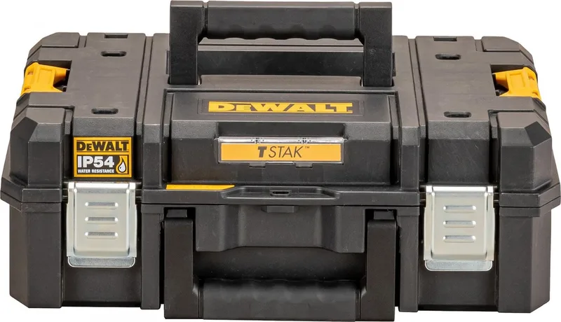 TSTAK II - Gereedschapskist - IP54 - Personaliseerbare Inleg - 30kg Draagvermogen van DEWALT, Geel – productafbeelding 1 van 4