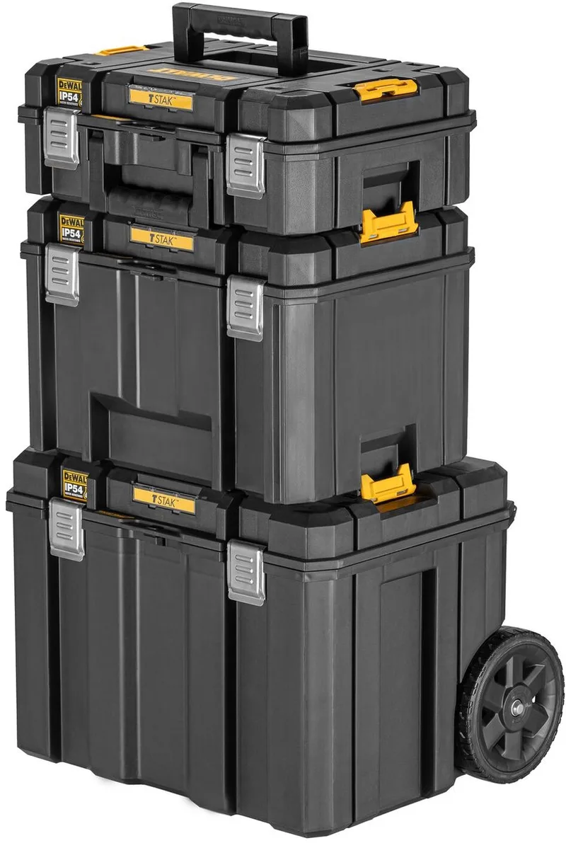TSTAK Serie - Gereedschapskistenset - Mobiel - IP54 - Ergonomisch by DEWALT, Black – product image