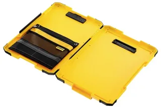 TSTAK Serie - Klemplaat met LED - 180° Verlichting - Opbergvak - Gum Rubberen Hoeken by DEWALT, Yellow, Black – product image 2 of 2
