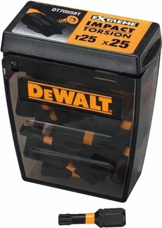 TX25 25mm FLEXTORQ Schroefbits in TOUGH CASE (25 stuks) - DT70558T by DEWALT – product image 1 of 3