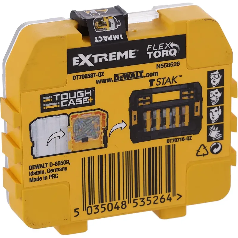 TX25 25mm FLEXTORQ Schroefbits in TOUGH CASE (25 stuks) - DT70558T by DEWALT – product image 2 of 3