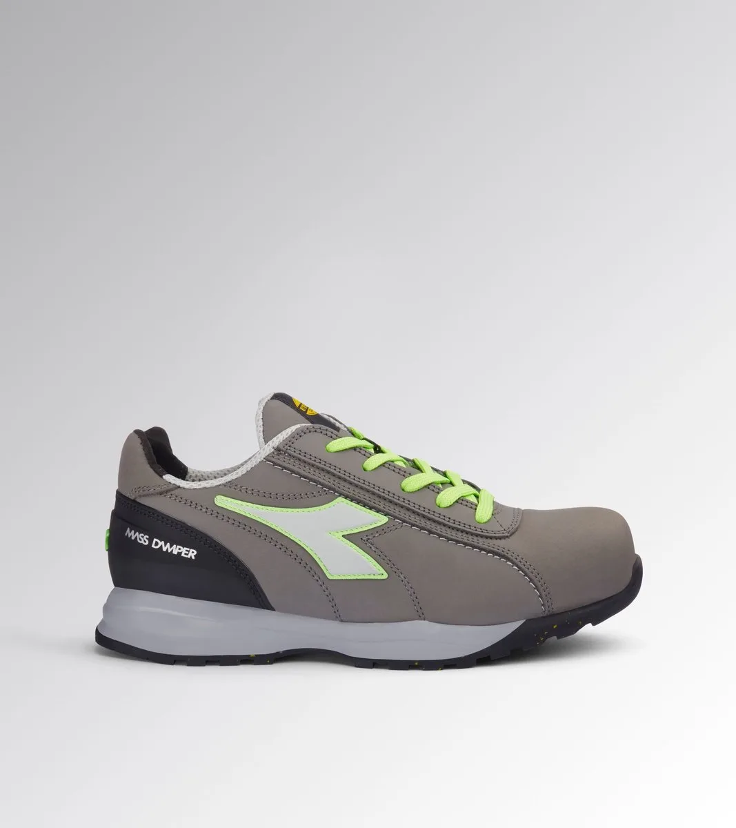 GLOVE MDS LOW S3S FO SR COAL/GREEN FLUO de Diadora Utility, Coal, Fluo groen, 35 – image du produit