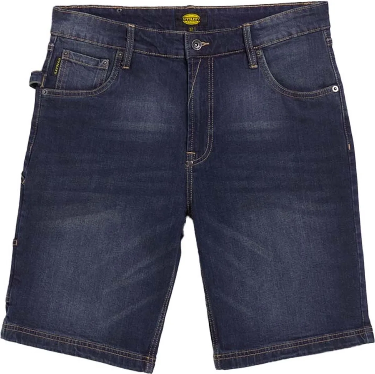 Korte werkbroek denim stretch Diadora de Diadora Utility, Bleu foncé – image du produit