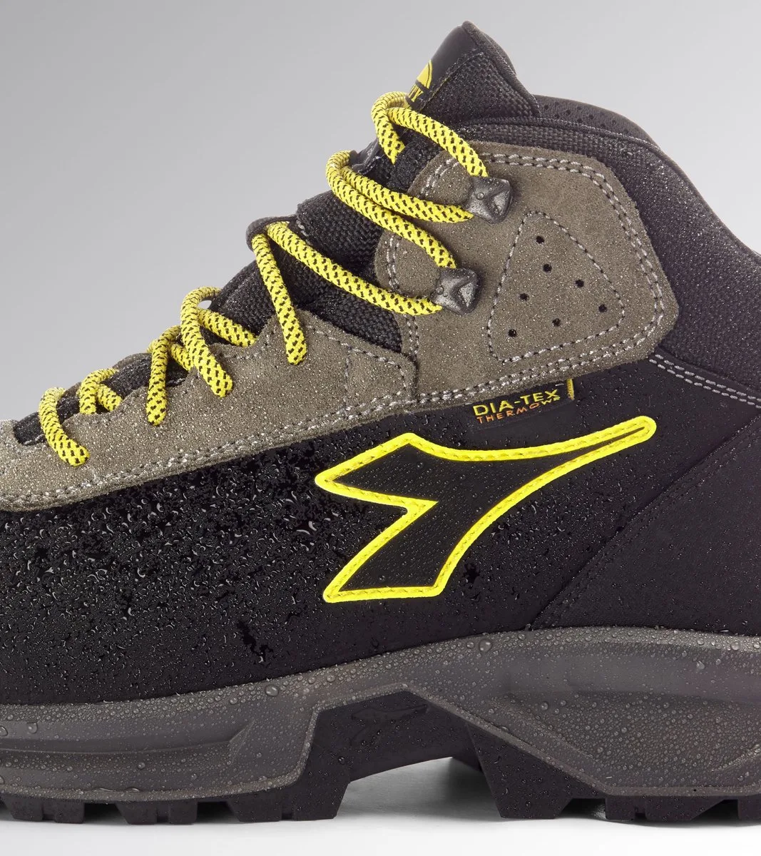 SPORT DIATEX MID S7S FO CI SR BLACK/STEEL GRAY fra Diadora Utility, Sort, Staalgrijs, 35 – produktbillede
