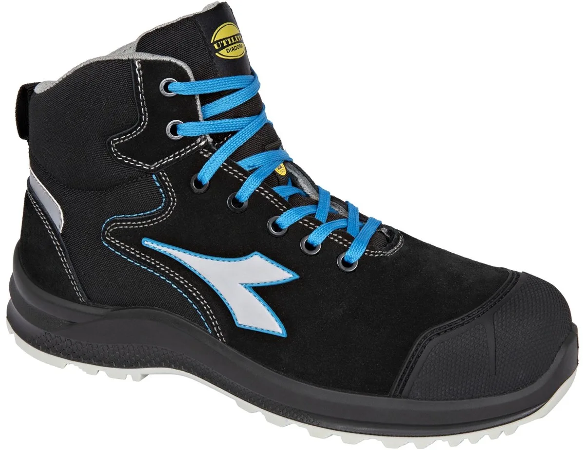 THUNDER MID S3S FO SR SC ESD BLACK/BLUE TINT de Diadora Utility, Noir, Blue tint, 37 – image du produit