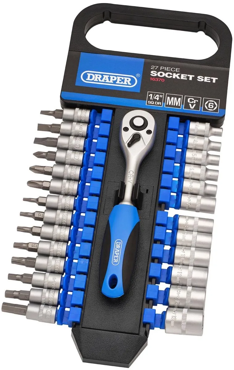 doppenset - 1/4 inch- 27-delig de Draper – image du produit