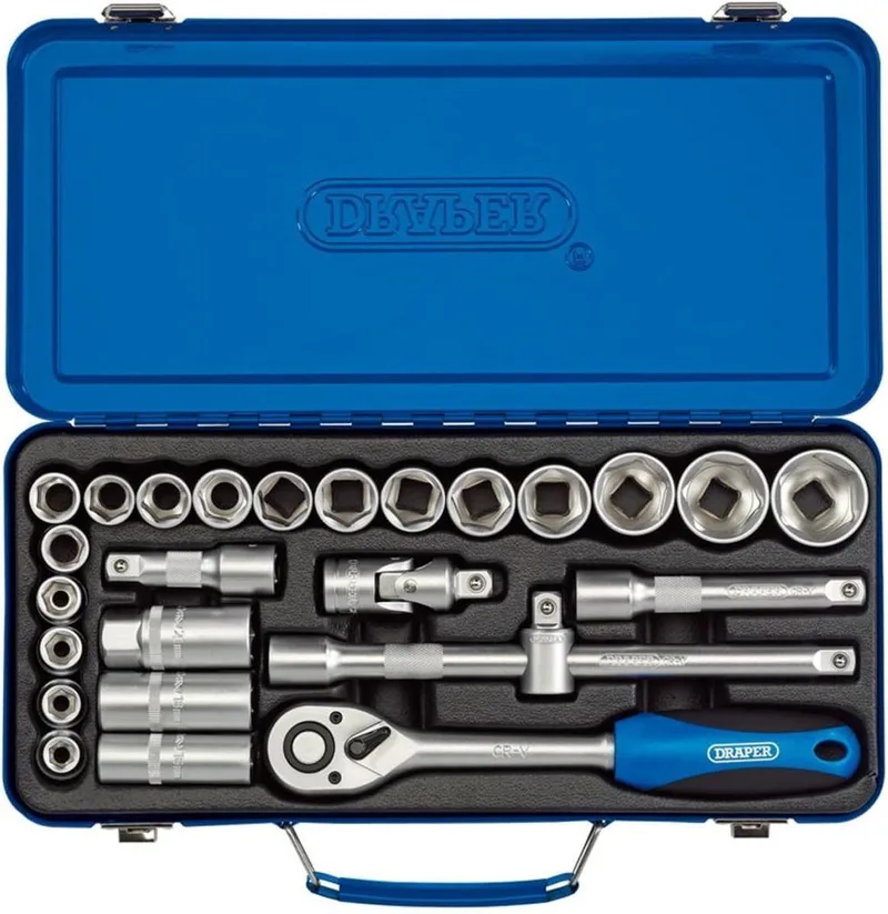 Draper 1/2" Doppenset met ratel, 26-delig van Draper – productafbeelding
