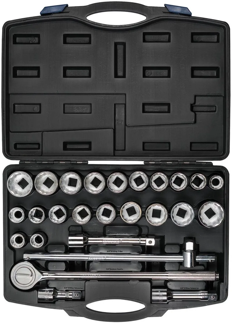 Draper 3/4" doppenset metrisch + inch in koffer, 26-delig van Draper – productafbeelding
