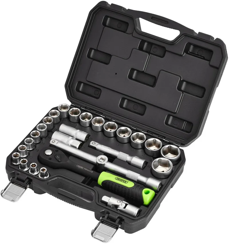 HI-TORQ® 1/2" Doppenset met ratel en accessoires, 27-delig de Draper – image du produit