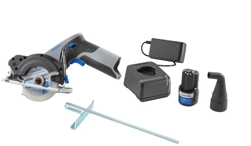 Blueprint Compactzaag - Geïntegreerde lasergeleider - Inclusief 12V 2.0 Ah accu en snellader by Dremel – product image 1 of 6