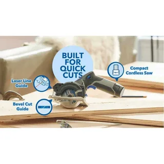 Blueprint Compactzaag - Geïntegreerde lasergeleider - Inclusief 12V 2.0 Ah accu en snellader by Dremel – product image 4 of 6